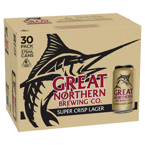 Great Northern Super Crisp Lager 375ml 30 x Single Cans